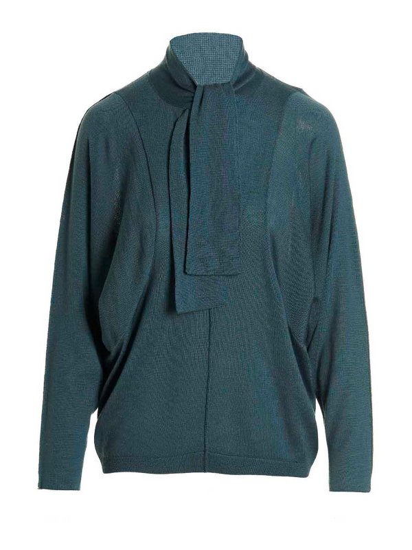 Nude: Col en V - Pull À Col V - Bleu Clair