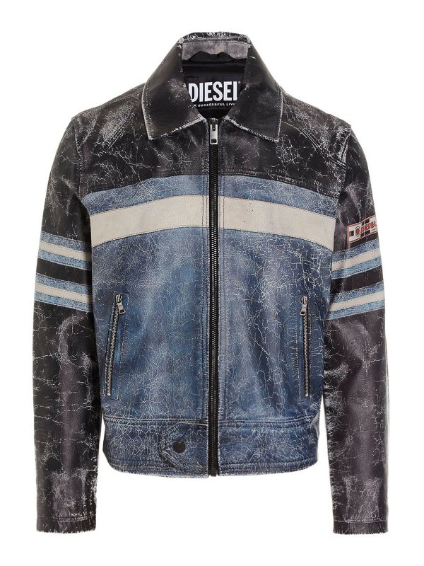 DIESEL: leather jacket - Leather effect jacket