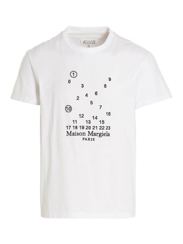 Maison Margiela: t-shirts - Logo embroidery T-shirt