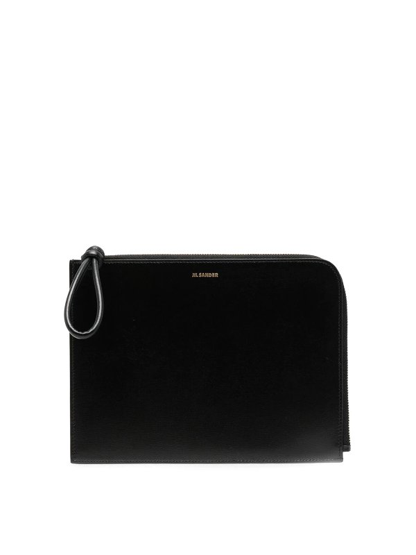JIL SANDER: Clutch - Pochette - Noir