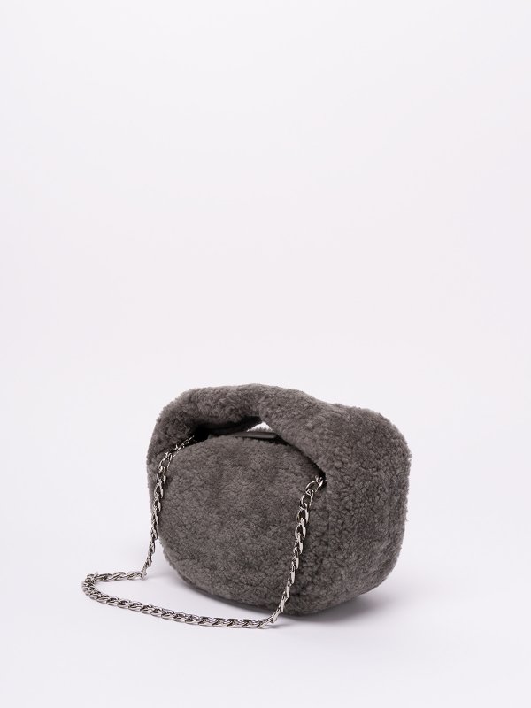 BY FAR: shoulder bags online - Baby Cush shearling shoulder bag