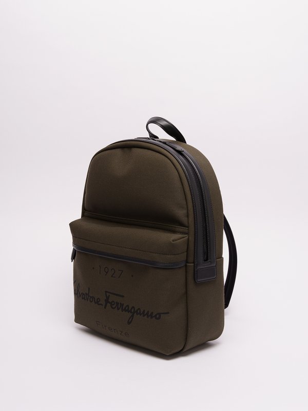 SALVATORE FERRAGAMO: バックパック online - バックパック - ダークグリーン