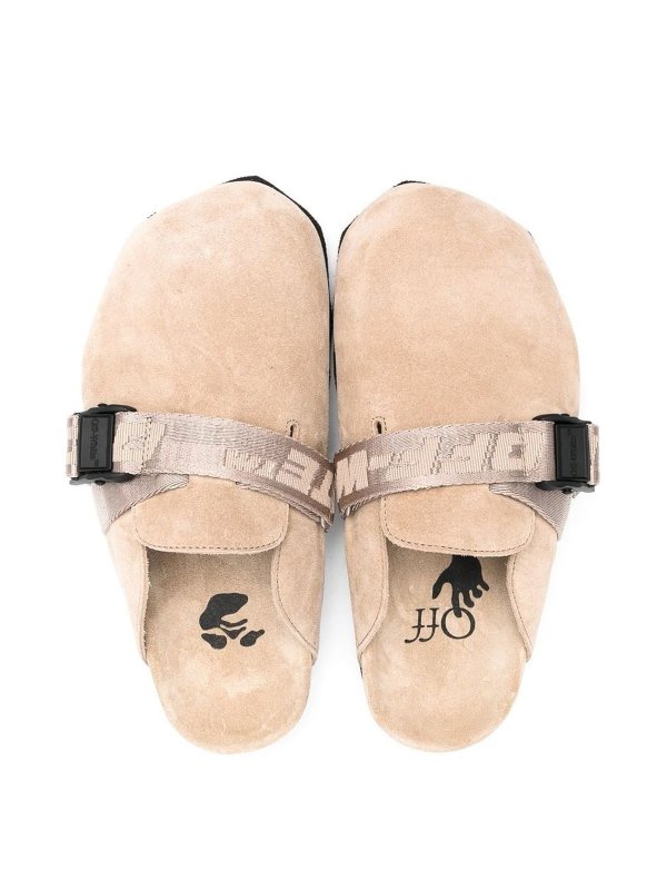 Buckled mules shop online: OFF-WHITE
