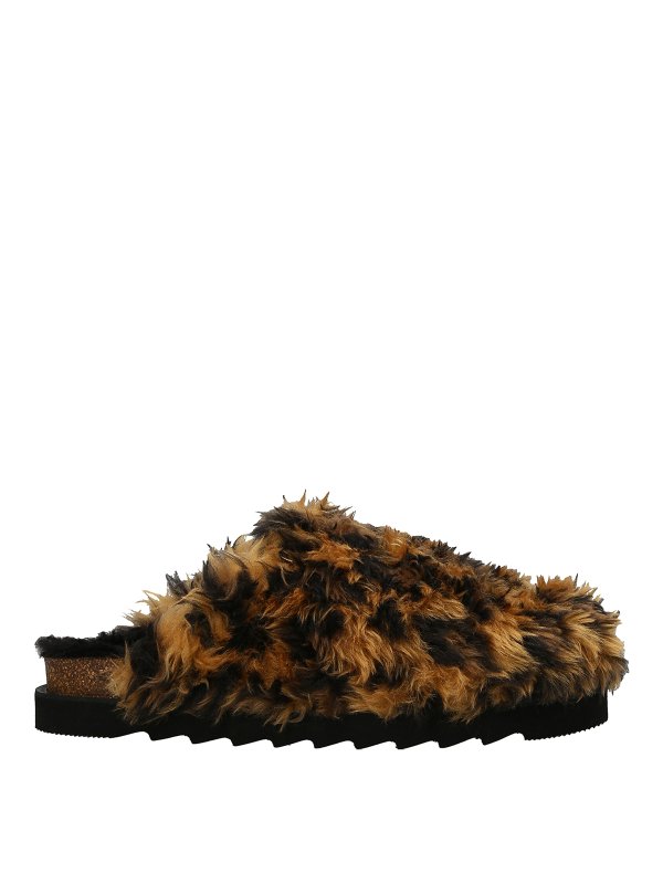 Palm Angels: mules shoes - Leopard mules
