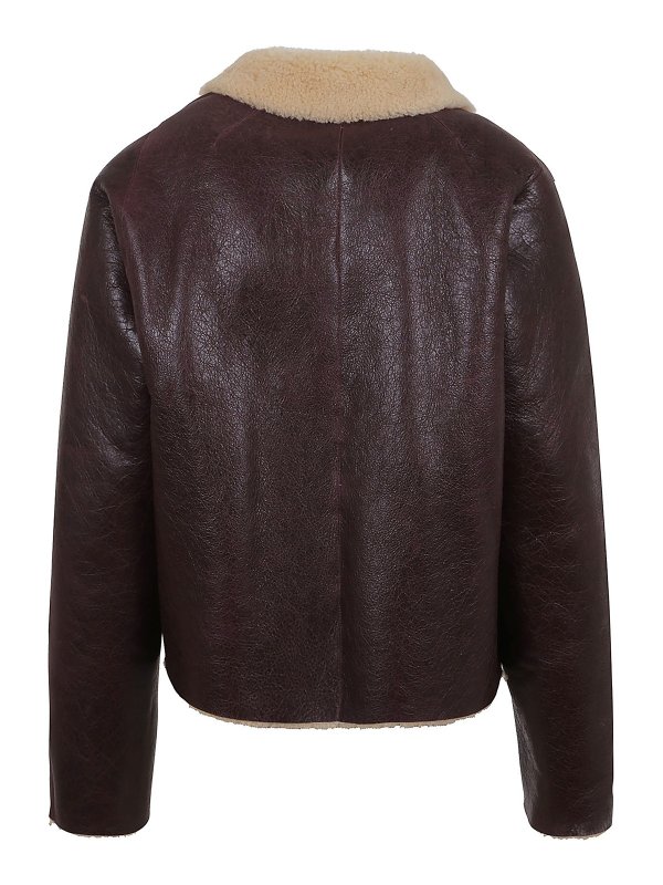 Marni: Lederjacken online - Lederjacke - Bordeaux