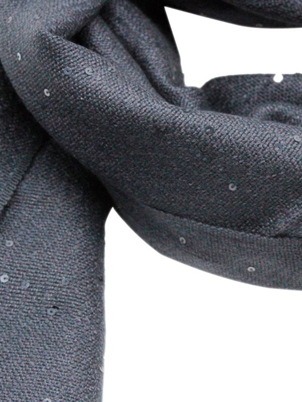 BRUNELLO CUCINELLI: スカーフ online - スカーフ - ブルー