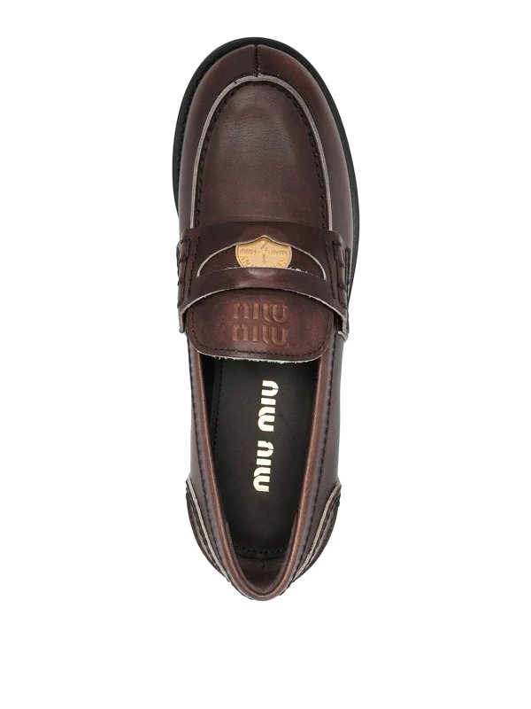 Penny loafers shop online: MIU MIU