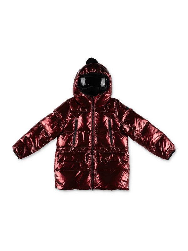 AI RIDERS ON THE STORM: giacche imbottite - Giubbotto in nylon lucido con cappuccio