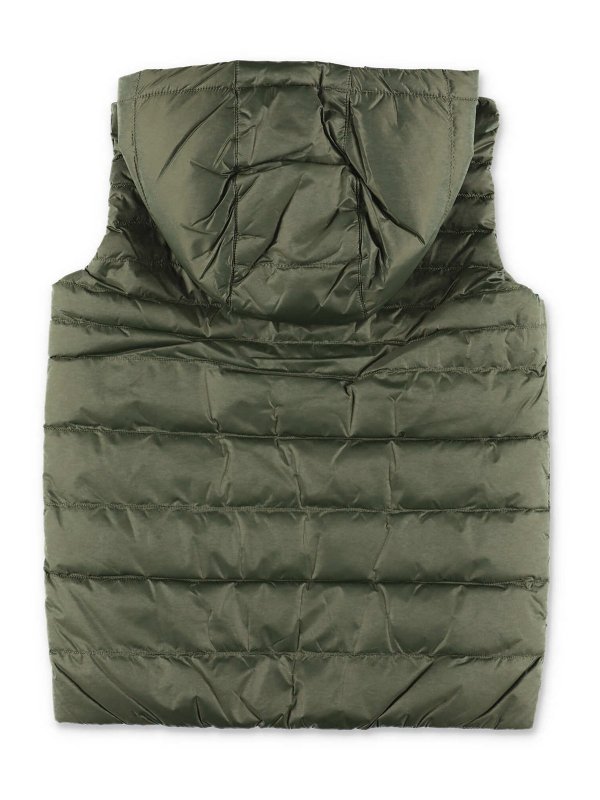 Hugo Boss: padded jackets online - Reversible nylon down feather vest with hood