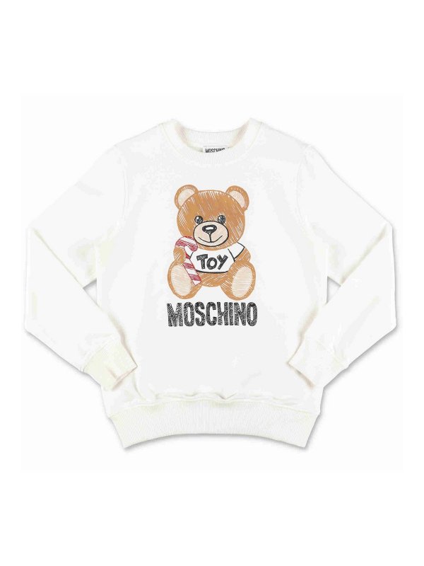MOSCHINO: Sudaderas y suéteres - Sudadera - Blanco