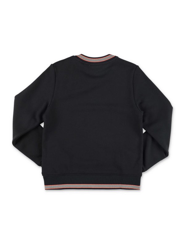 BURBERRY: Felpe e maglie online - Felpa nera in cotone