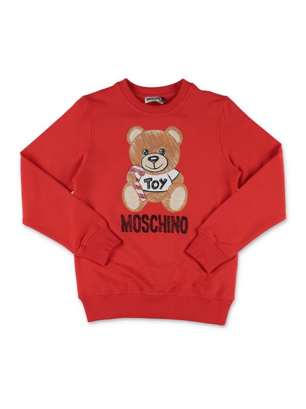 MOSCHINO: Sudaderas y suéteres - Sudadera - Rojo