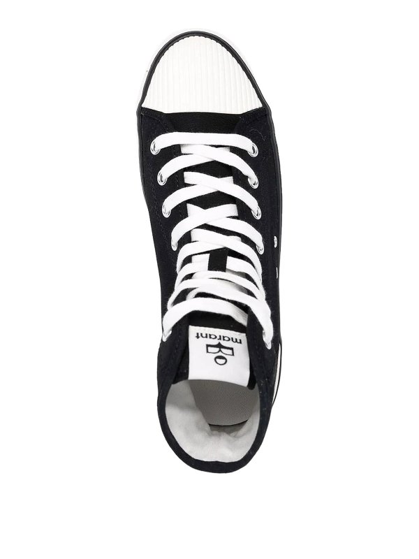Ribbed-toe cap high-top sneakers shop online: ISABEL MARANT