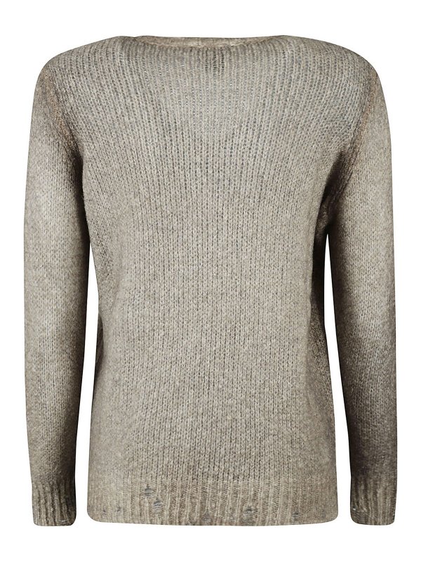 AVANT-TOI: Strickpullover mit V-Ausschnitt online - V-Pullover - Blau