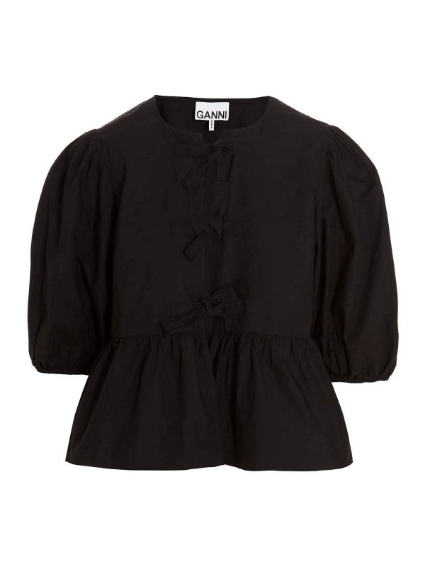 GANNI: Blouses - Blouse - Pussy Bow