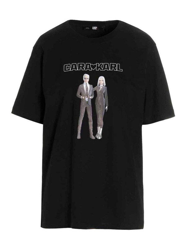 KARL LAGERFELD: t-shirts - Cara loves Karl t-shirt