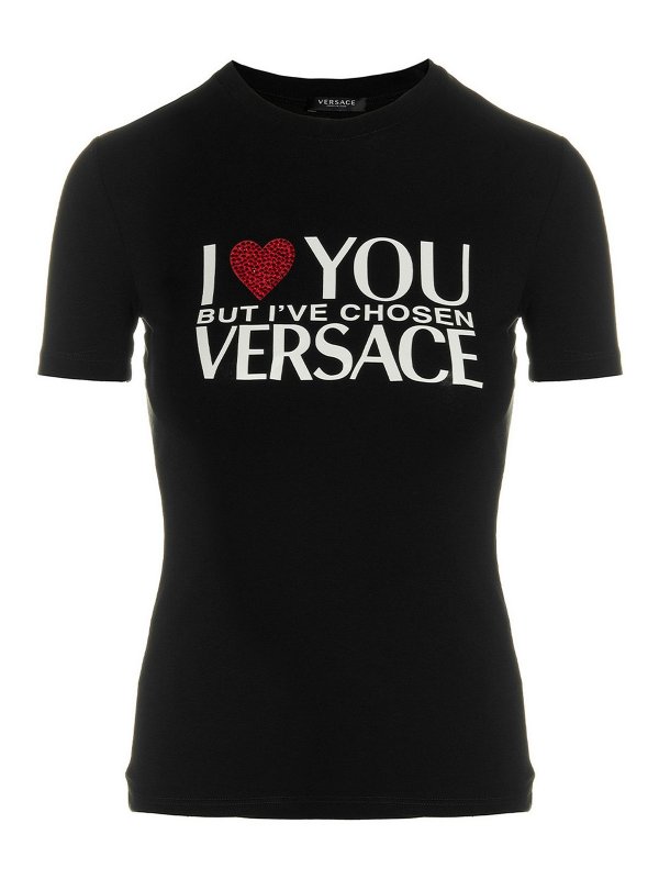 VERSACE: T-shirts - T-Shirt - Schwarz