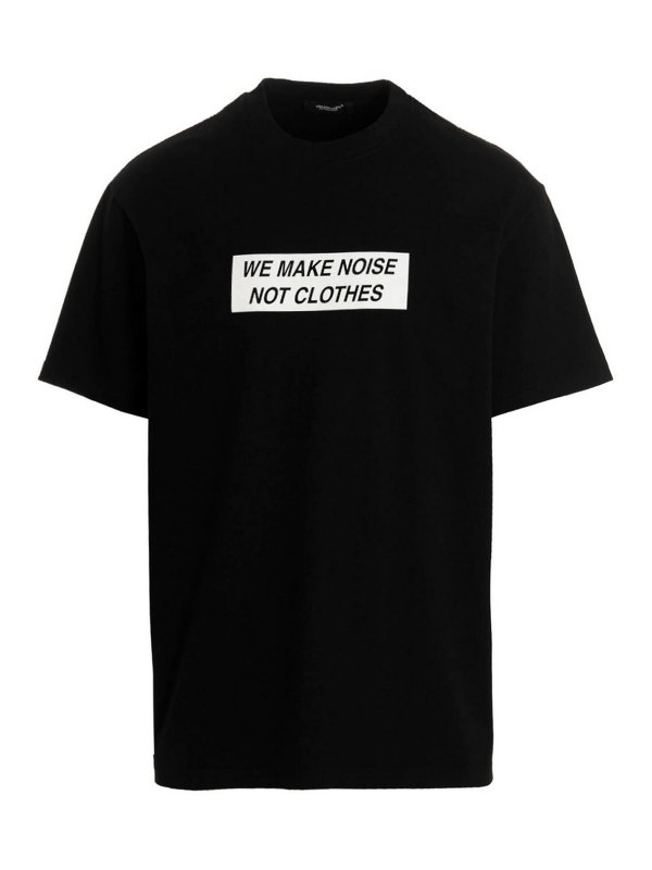 UNDERCOVER: Camisetas - We Make Noise Not Clothes - Negro