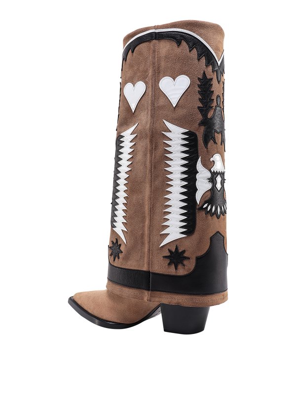 iKRIX FILLES À PAPA: stivali - Stivali in camoscio e dettagli patch in pelle