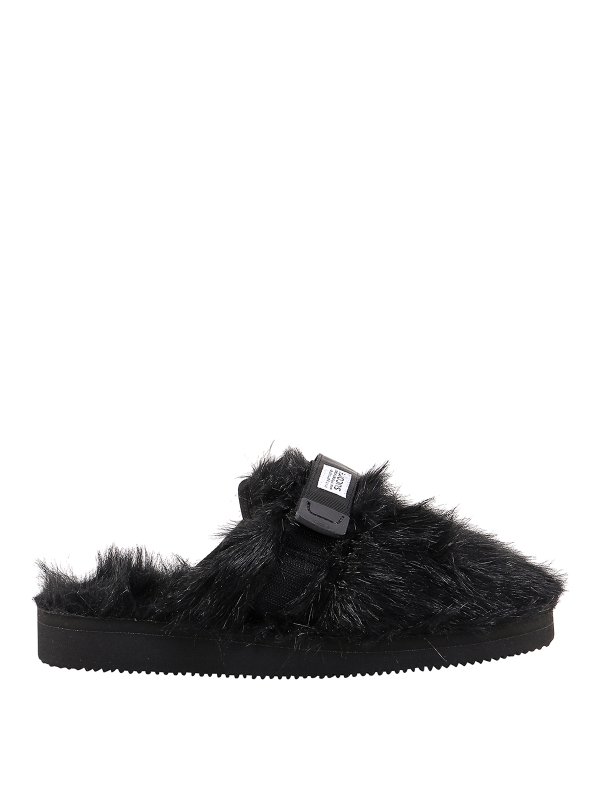 Suicoke: mules shoes - Synthetic fur mule