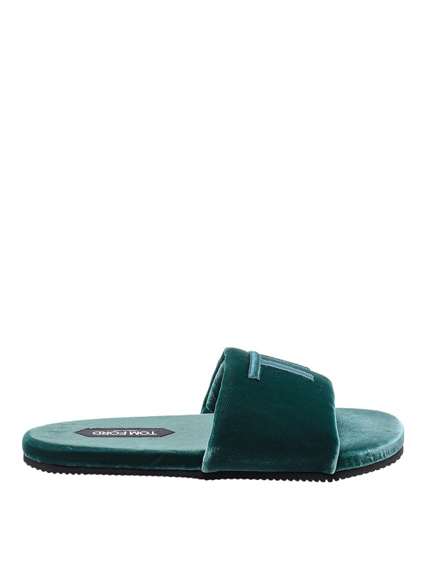 TOM FORD: flip flops - Velvet slide
