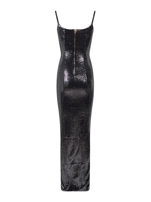 Balmain: abiti lunghi online - Abito con paillettes