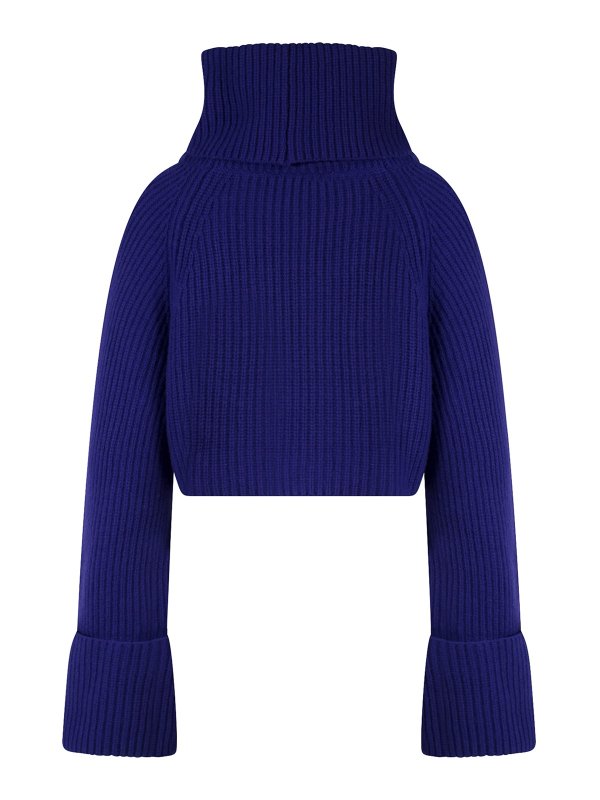 BLUMARINE: Turtlenecks & Polo necks online - Wool sweater with embroidered logo