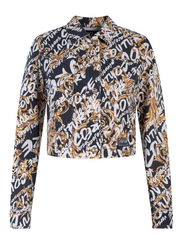 Versace Jeans Couture デニムジャケット - 黒|73HAS453ES036ENZG89