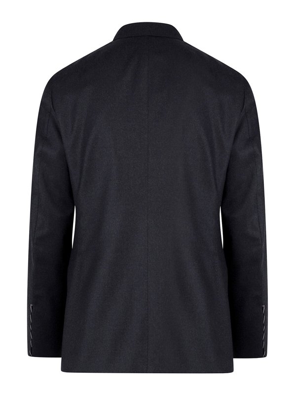 Caruso Double-breasted wool suit - Grey - Men|5051620210
