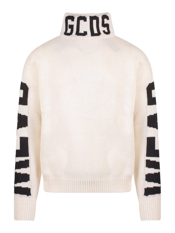 GCDS: Rollkragenpullover  und Polo-Ausschnitt - Rollkragenpullover - Beige