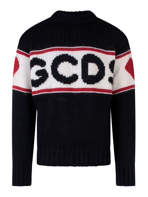 GCDS: クルーネック - クルーネック - 黒