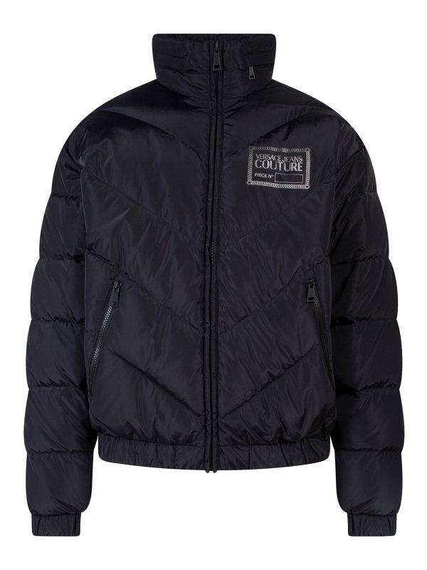 Versace Jeans Couture: ダウン・ハイテクジャケット - ダウンジャケット - 黒