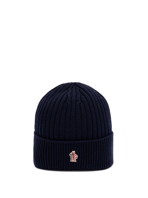 MONCLER: Mützen - Mütze - Dunkelblau