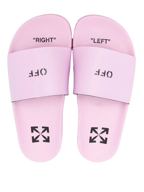 Logo printed sliders shop online: OFF-WHITE