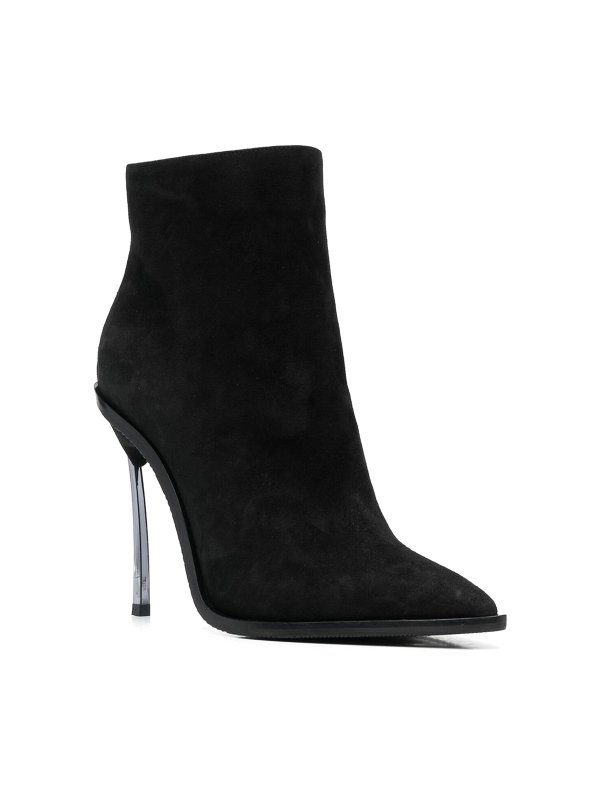 Casadei: ankle boots online - Pointed-toe suede booties