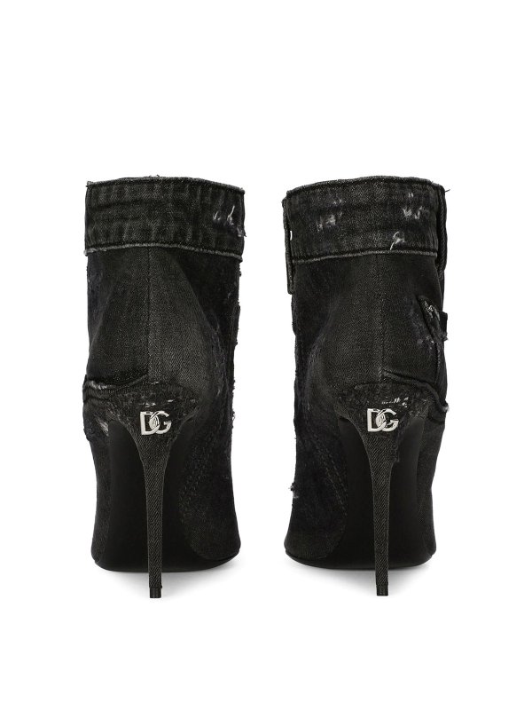 iKRIX DOLCE & GABBANA: ankle boots - Patchwork-denim ankle boots