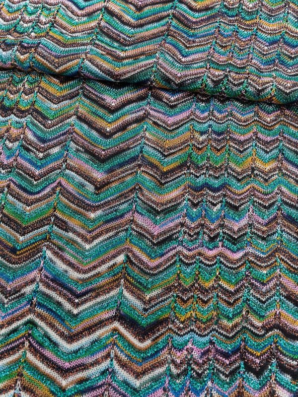 MISSONI: scarves online - Chevron patterned wool blend scarf