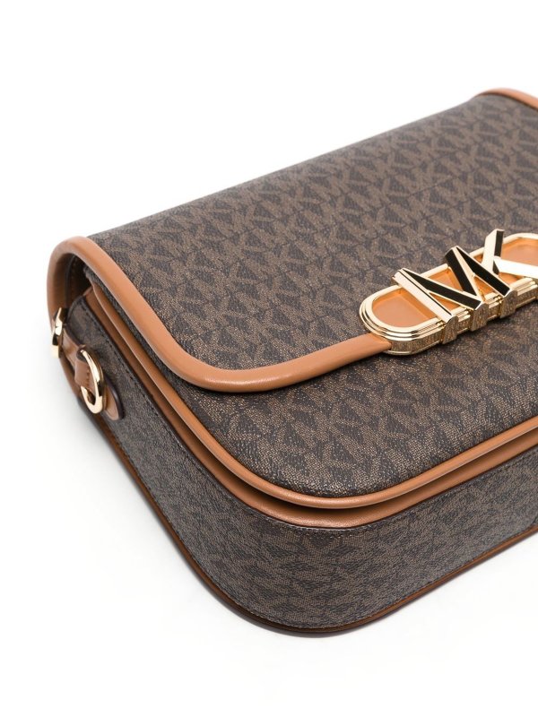 Monogram-patterned leather bag shop online: MICHAEL KORS
