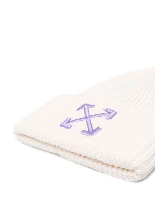 OFF-WHITE: ニットキャップ online - ビーニー帽 - 白