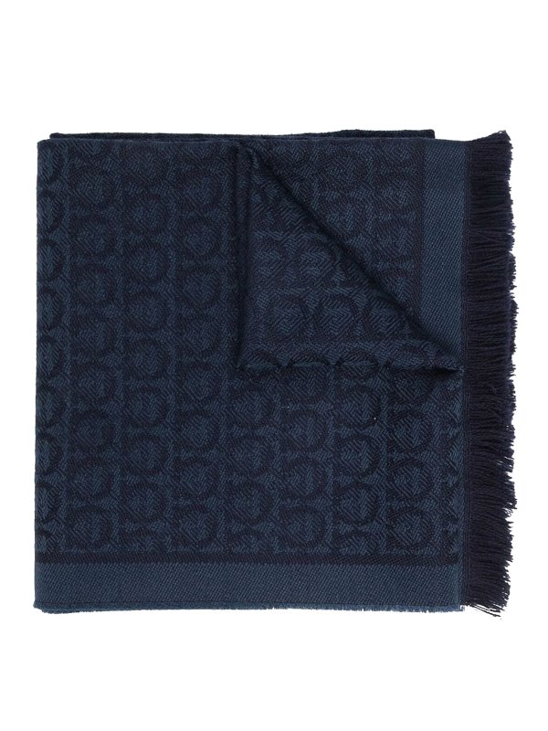 SALVATORE FERRAGAMO: スカーフ - スカーフ - ブルー