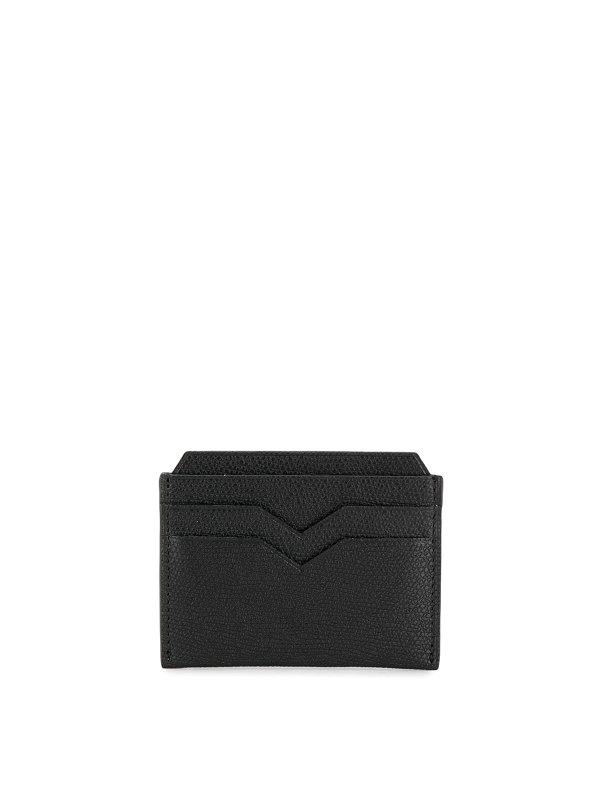 VALEXTRA: wallets & purses online - Pebbled leather cardholder