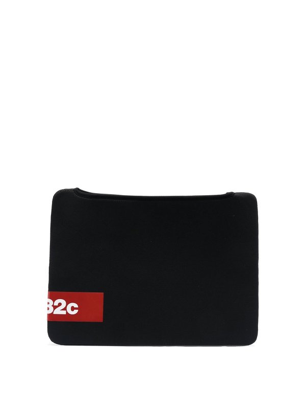 032C: wallets & purses - Logo-print laptop case