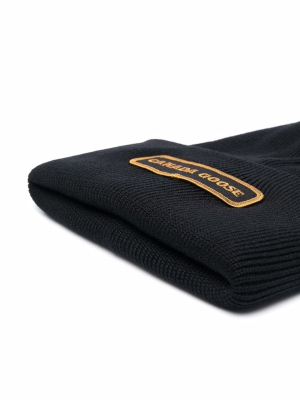 Canada Goose: ニットキャップ online - ビーニー帽 - 黒