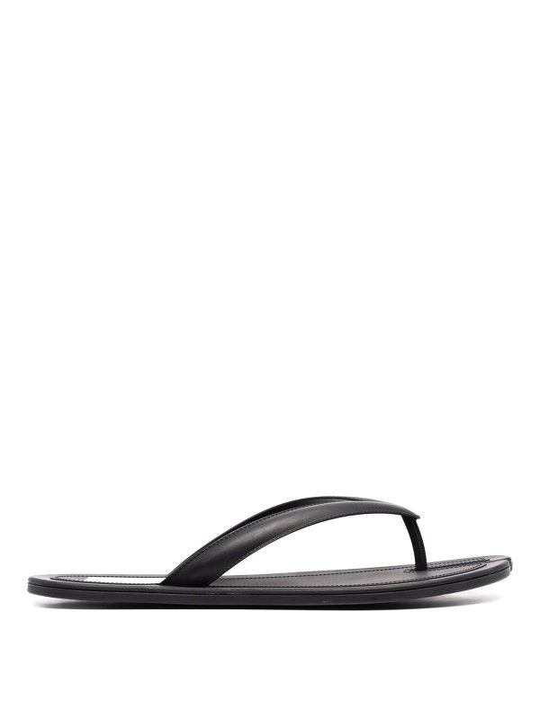 Maison Margiela: sandals - Black split sole flip-flops