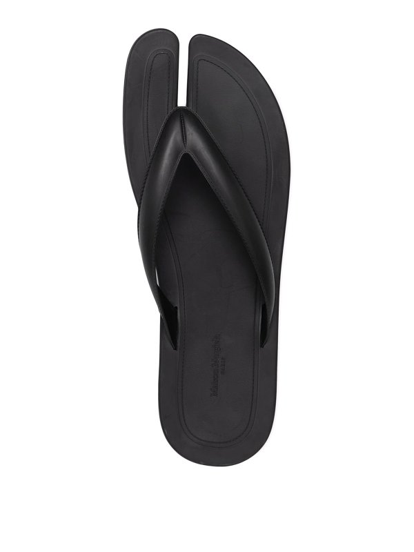 Black split sole flip-flops shop online: Maison Margiela
