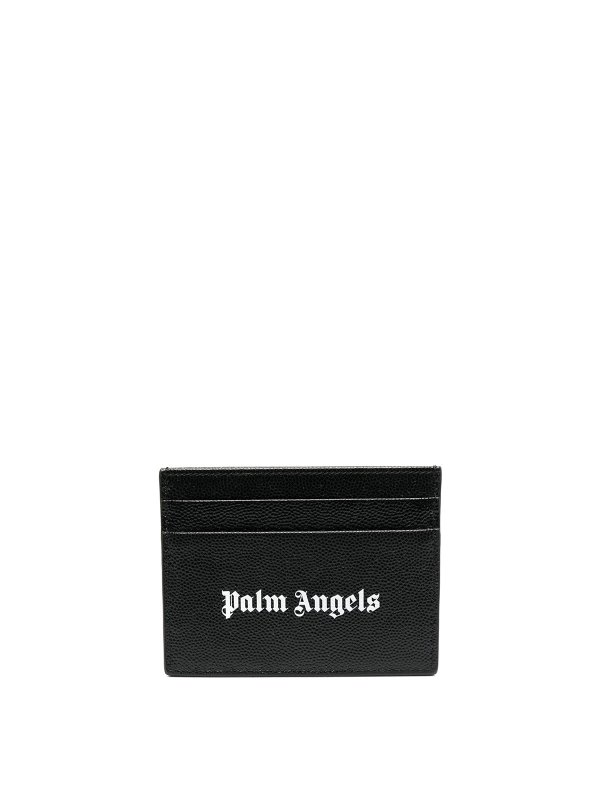 Palm Angels: wallets & purses - Logo print cardholder