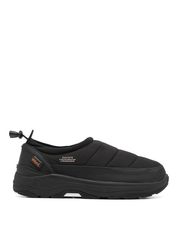 Suicoke: trainers - Black pepper padded slip-on sneakers