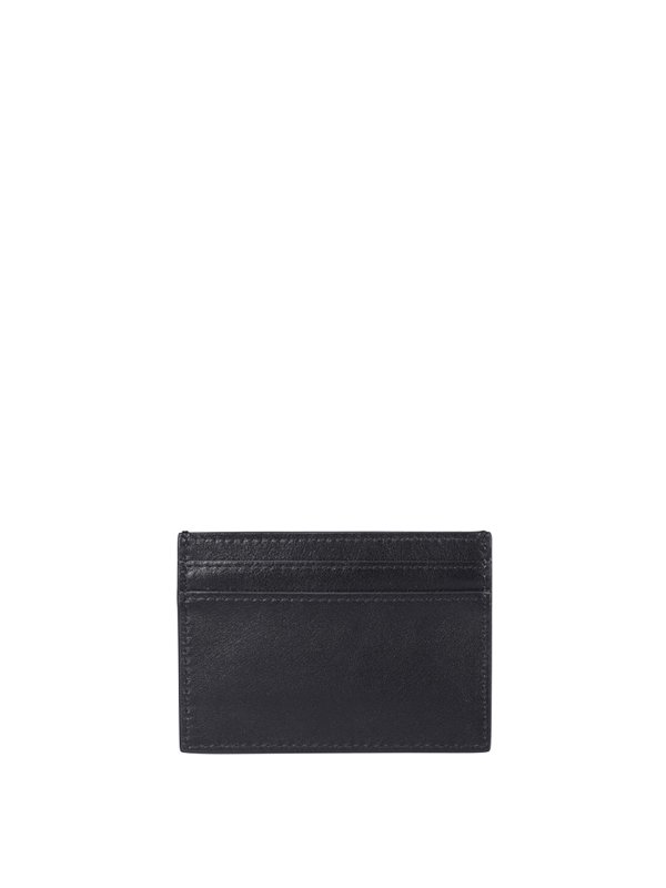 iKRIX MOSCHINO: wallets & purses - Metal logo lettering leather card holder