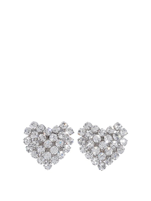ALESSANDRA RICH: Earrings - Crystal heart earrings