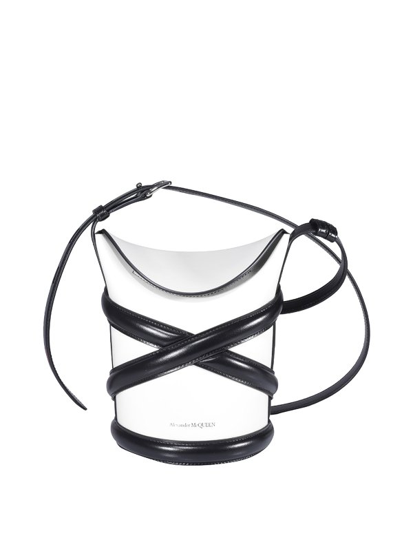 ALEXANDER MCQUEEN: バケットバッグ - バケットバッグ - 白